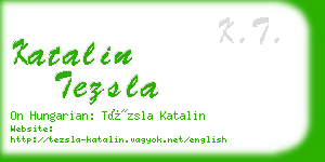 katalin tezsla business card